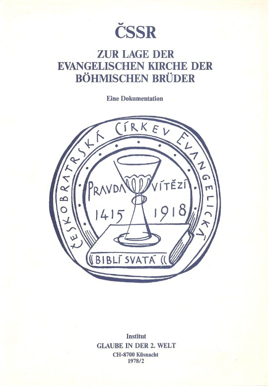 SV CSSR - Zur Lage der Evangelischen Kirche der Böhmischen Brüder (1978)