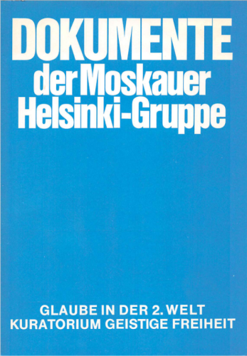 SV Dokumente der Moskauer Helsinki Gruppe (1977)