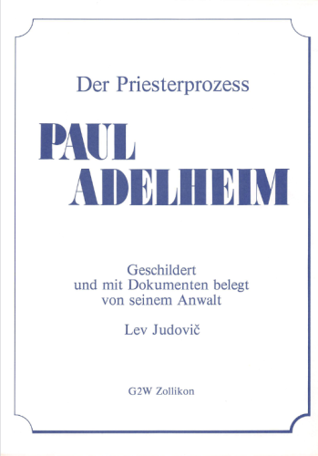 SV Der Priesterprozess Paul Adelheim